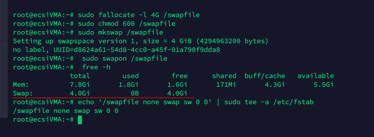 添加Swap